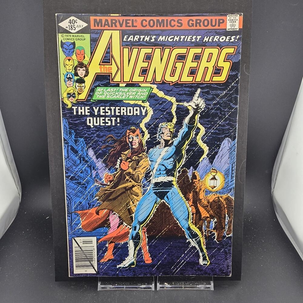 AVENGERS #185 VF 8.0 Newsstand (1979 Marvel) Key Origin Scarlet Witch Perez Art